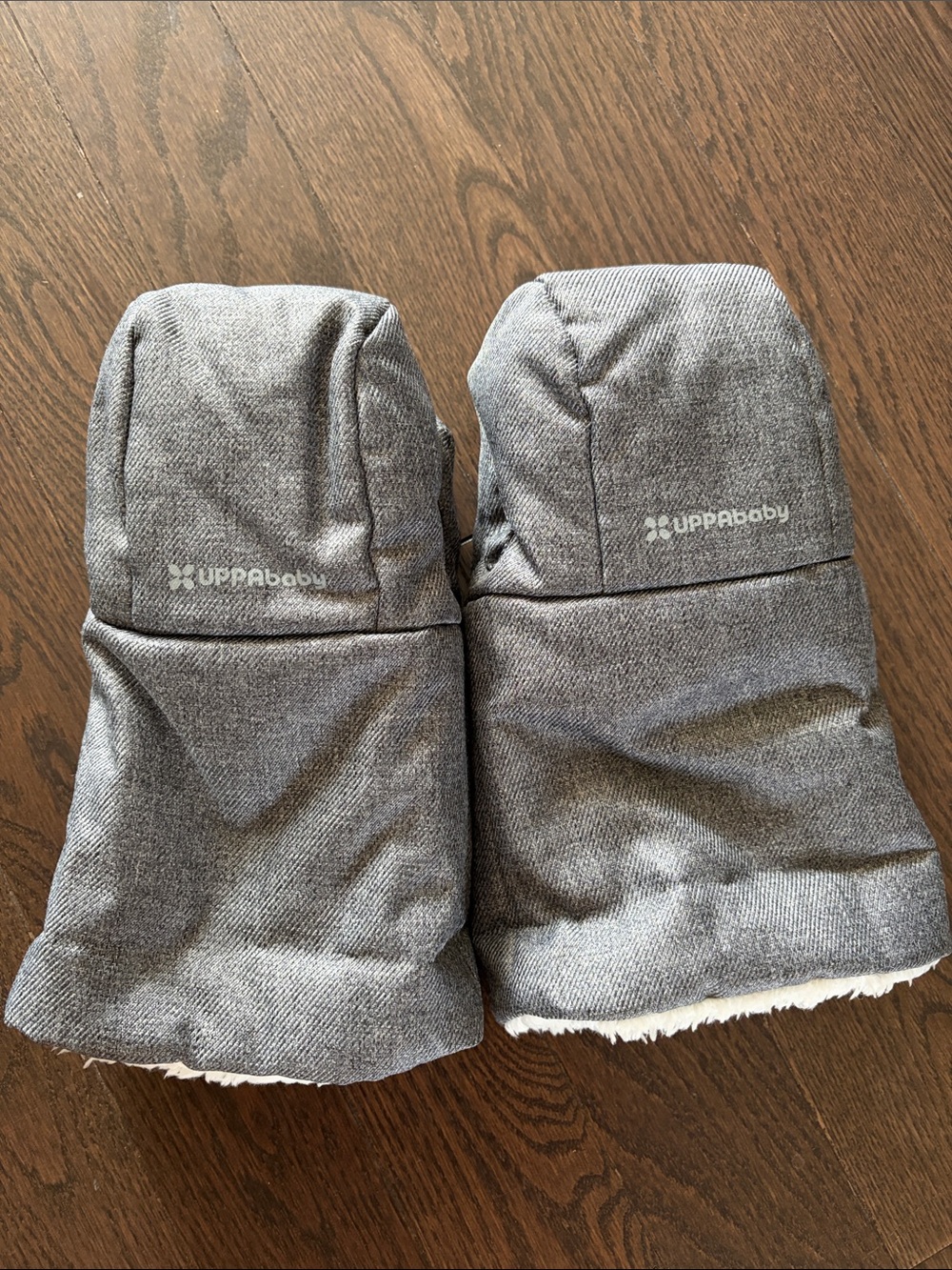 UPPAbaby Gray Stroller Hand Muff Pair - Cozy Winter Liner
